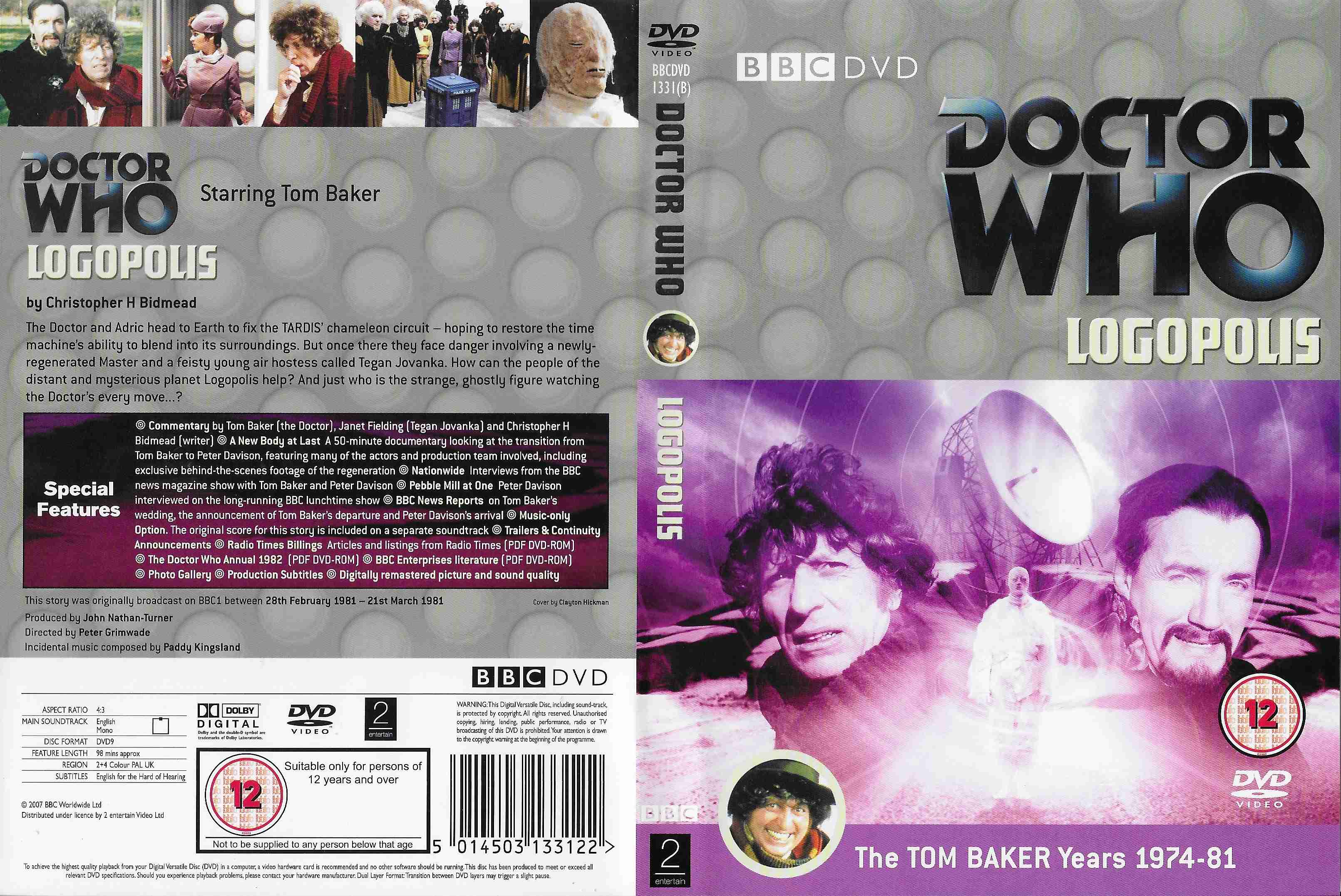 Picture of BBCDVD 1331B Doctor Who - Logopolis by artist Johnny Byrne from the BBC records and Tapes library